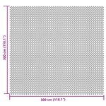 vidaXL Tapis de sol de camping crème 3x3 m