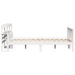vidaXL Cadre de lit sans matelas blanc 150x200 cm bois de pin massif