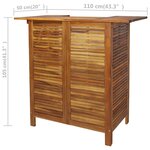 vidaXL Table et chaises de bar 3 Pièces Bois d'acacia massif