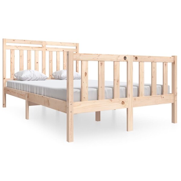vidaXL Cadre de lit 120x190 cm Petit double Bois massif