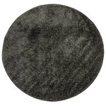 vidaXL Tapis ISTAN à poils longs aspect brillant anthracite Ø 200 cm