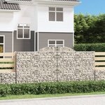vidaXL Paniers à gabions arqués 4 Pièces 300x30x140/160 cm fer galvanisé