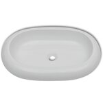 vidaXL Lavabo en forme ovale Céramique 63 x 42 cm Blanc
