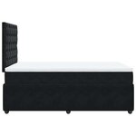 vidaXL Sommier à lattes de lit avec matelas noir 120x190 cm velours