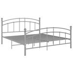 vidaXL Cadre de lit Gris Métal 200x200 cm