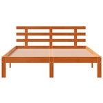 vidaXL Cadre de lit sans matelas cire marron 140x190cm bois pin massif