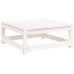 vidaXL Repose-pied de jardin blanc 70x70x30 cm bois de pin massif