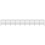 vidaXL Clôture de jardin à dessus en lance Acier (1 75-2)x15 3 m Noir