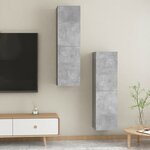 vidaXL Meubles TV 2 Pièces Gris béton 30 5x30x110 cm Aggloméré