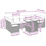 Ensemble de Canapé de Jardin 8 Pièces avec Coussins Beige Poly Rattan
