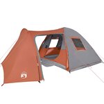 vidaXL Tente familiale à dôme 6 personnes orange imperméable