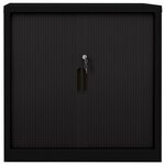 vidaXL Armoire à portes coulissantes Noir 90x40x90 cm Acier