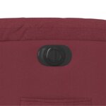 vidaXL Fauteuil inclinable électrique Rouge bordeaux Tissu