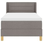 Lit avec sommier vidaXL avec matelas taupe 80x200 cm tissu