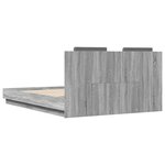 vidaXL Cadre de lit avec tête de lit sonoma gris 150x200 cm
