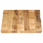 vidaXL Dessus de table bord vivant 100x60x3 8 cm bois de manguier brut