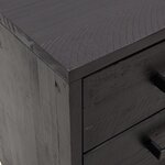 vidaXL Table de chevet Noir 36x30x45 cm Bois de pin massif