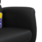 vidaXL Fauteuil inclinable de massage avec repose-pied noir similicuir