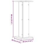 vidaXL Supports pour plantes 2 Pièces chêne fumé bois d'ingénierie