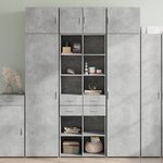 vidaXL Armoire de rangement gris béton 70x42 5x225cm bois d'ingénierie