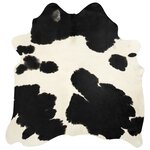 vidaXL Tapis en peau de vache véritable noir et blanc 180x220 cm
