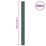 vidaXL Membrane anti-mauvaises herbes vert 1 5x200 m PP