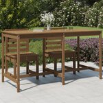 vidaXL Table de jardin marron miel 203 5x90x110 cm bois massif de pin