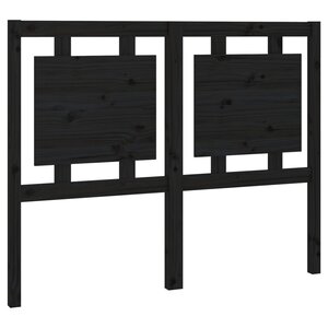 vidaXL Tête de lit Noir 125 5x4x100 cm Bois massif de pin