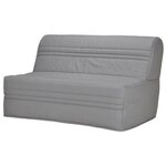 Banquette BZ Joe - Tissu gris clair - 3 places - 143 x 97 cm - Couchage 140 x 190 cm