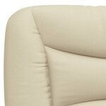 vidaXL Coussin de tête de lit crème 160 cm tissu