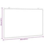 vidaXL Tableau blanc magnétique 80x50x1 7 cm aluminium