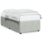vidaXL Cadre de lit Gris clair 90x200 cm Velours