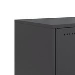 vidaXL Buffet haut noir 36x39x123 cm acier