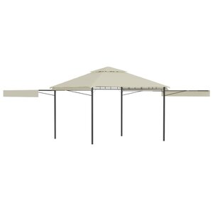 vidaXL Belvédère avec double toits étendus 3x3x2 75 m Crème 180 g/m²