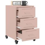 vidaXL Table de chevet rose 36x39x59 cm acier