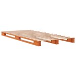 vidaXL Lit de palette cire marron 90x200 cm bois de pin massif