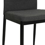 vidaXL Chaises à manger lot de 4 gris foncé tissu