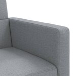 vidaXL Canapé-lit avec coussins gris clair tissu