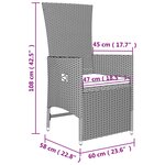 vidaXL Ensemble de salon de jardin 3 Pièces beige poly rotin et acier