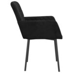 vidaXL Chaises à manger lot de 2 Noir Velours