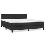 vidaXL Sommier à lattes de lit avec matelas Noir 160x200 cm