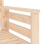 vidaXL Banc de jardin avec table 2 places bois de pin massif