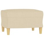 vidaXL Ensemble de canapés 4 Pièces avec coussins crème tissu