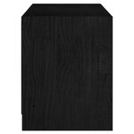vidaXL Meuble TV Noir 104x33x41 cm Bois de pin massif