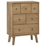 vidaXL Commode 56x30x80 cm Bois massif de teck