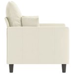 vidaXL Fauteuil Crème 60 cm Velours