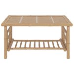 vidaXL Salon de jardin 2 Pièces avec coussins gris foncé bambou