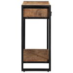 Table Console vidaXL Noire 90x33x75 cm en Acacia Massif et Métal