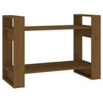 vidaXL Bibliothèque/Cloison Marron miel 80x35x56 5 cm Pin solide