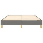vidaXL Cadre de lit Gris foncé 140x190 cm Tissu